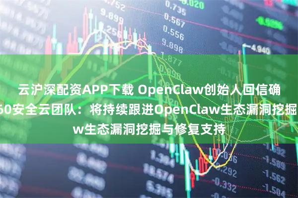 云沪深配资APP下载 OpenClaw创始人回信确认漏洞，360安全云团队：将持续跟进OpenClaw生态漏洞挖掘与修复支持